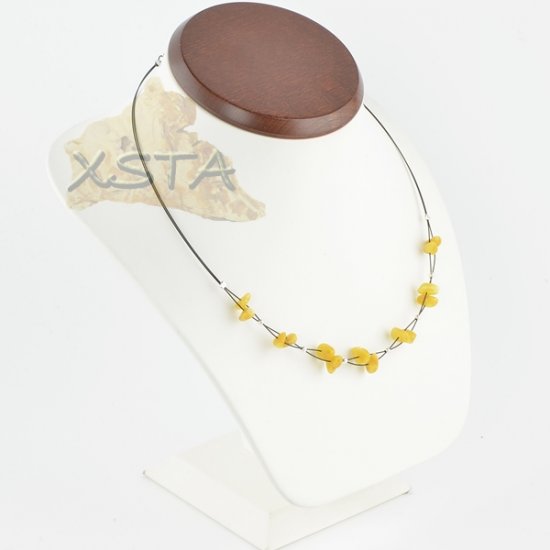 Baltic amber necklace Polished beads